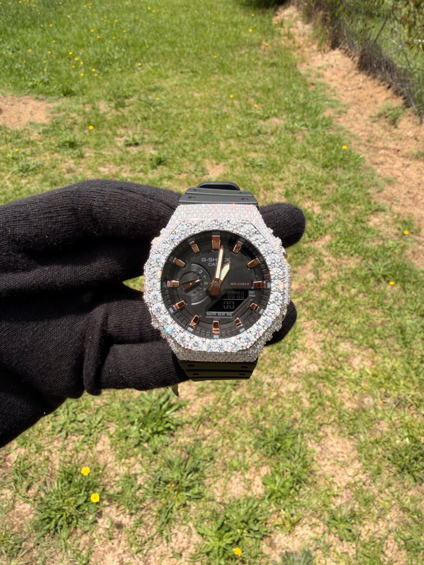 VVS1 Moissanite Iced G-Shock + 4MM Tennis Bracelet Set 💎