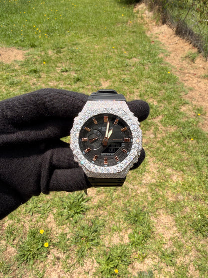 VVS1 Moissanite Iced G-Shock + 4MM Tennis Bracelet Set 💎