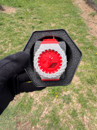 Custom VVS1 Moissanite G-Shock Watch | S925 Sterling Silver