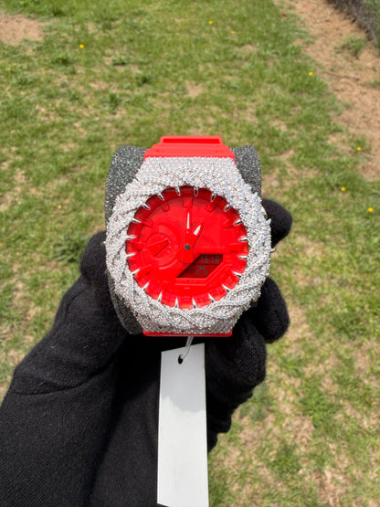 Custom VVS1 Moissanite G-Shock Watch | S925 Sterling Silver