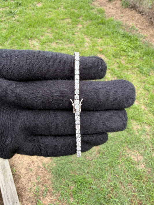 VVS1 Moissanite 4MM Tennis Bracelet | Silver, Gold & Rose Gold