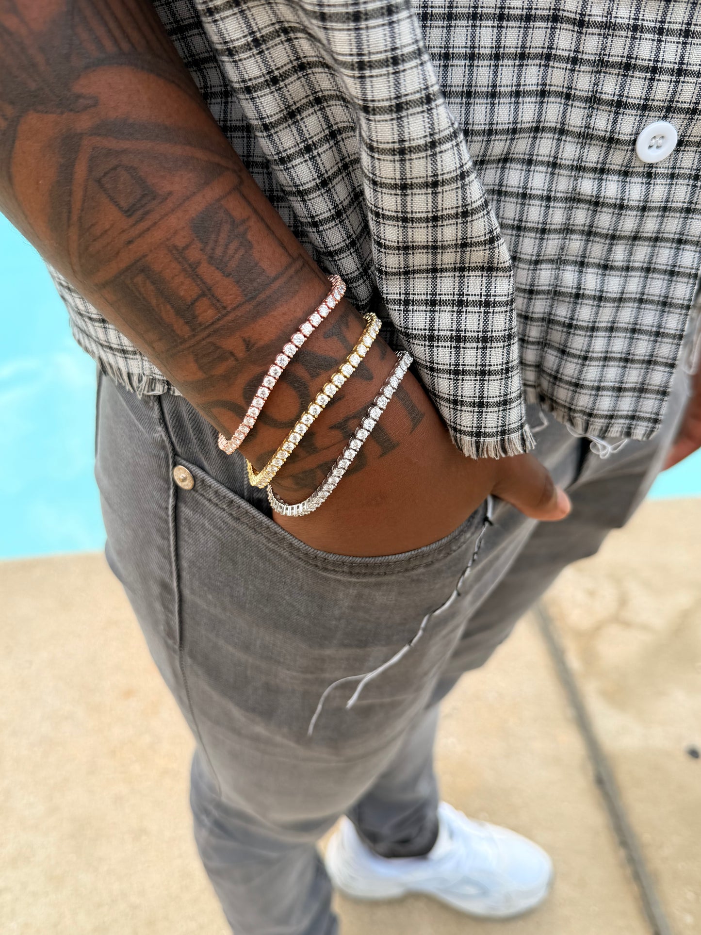 VVS1 Moissanite Iced G-Shock + 4MM Tennis Bracelet Set 💎