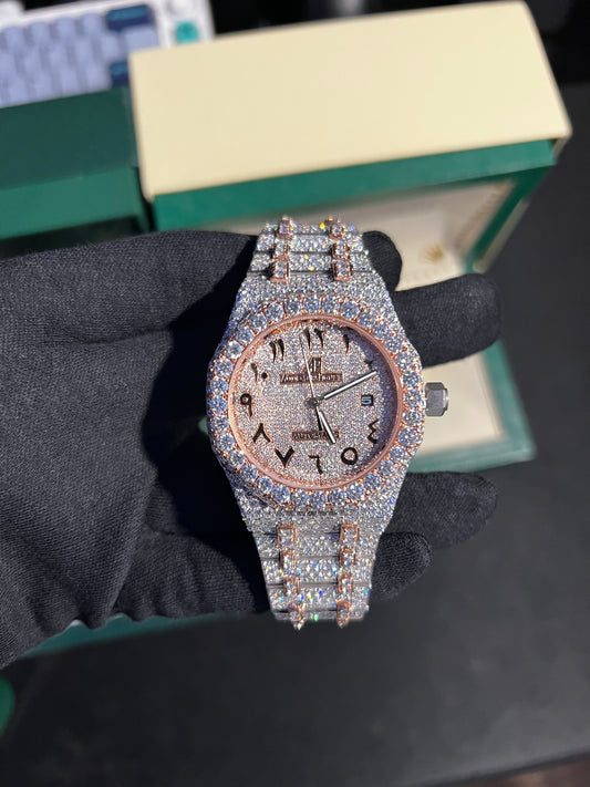 Rose Gold VVS1 Moissanite Custom Watch