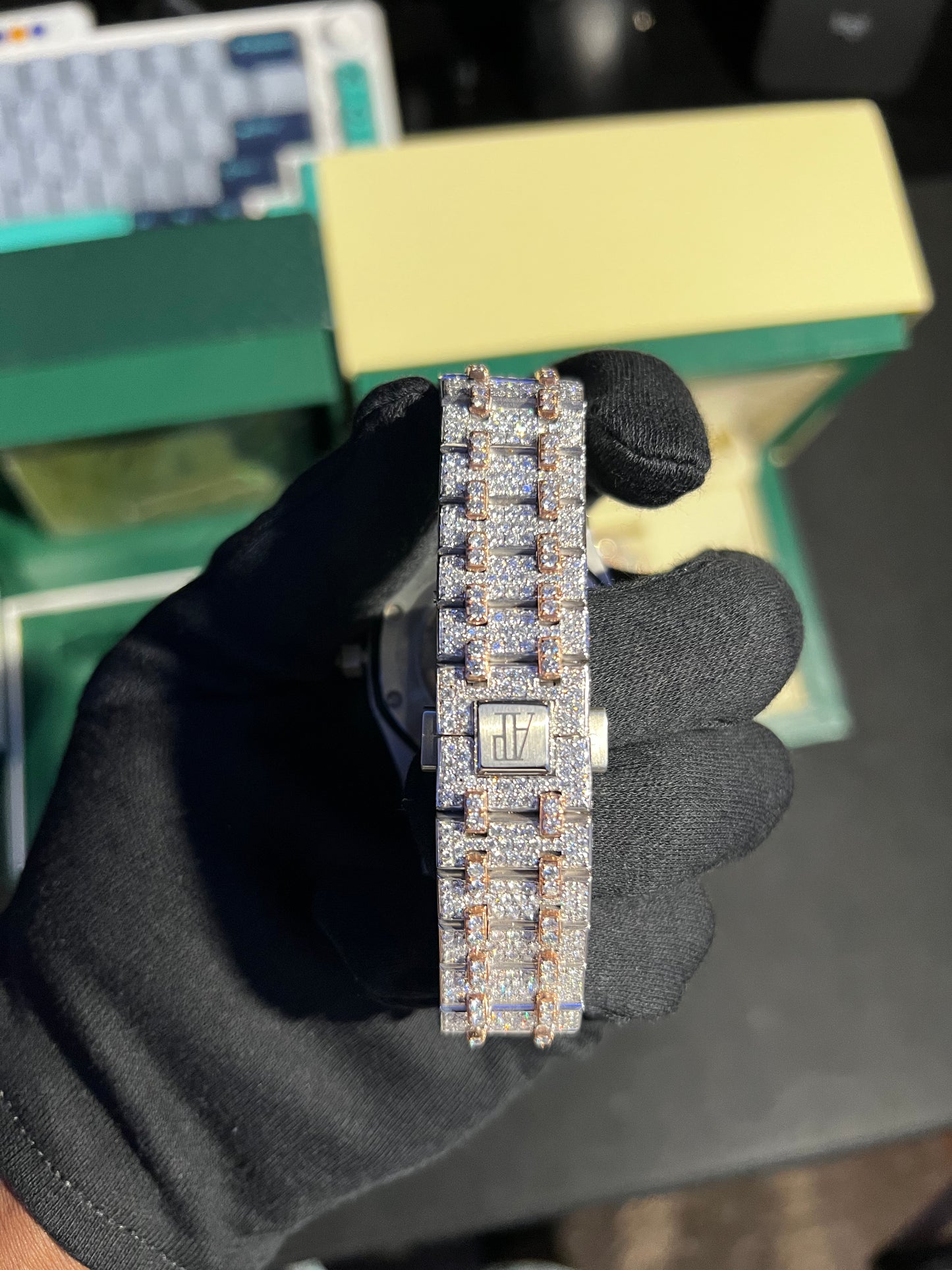 Rose Gold VVS1 Moissanite Custom Watch